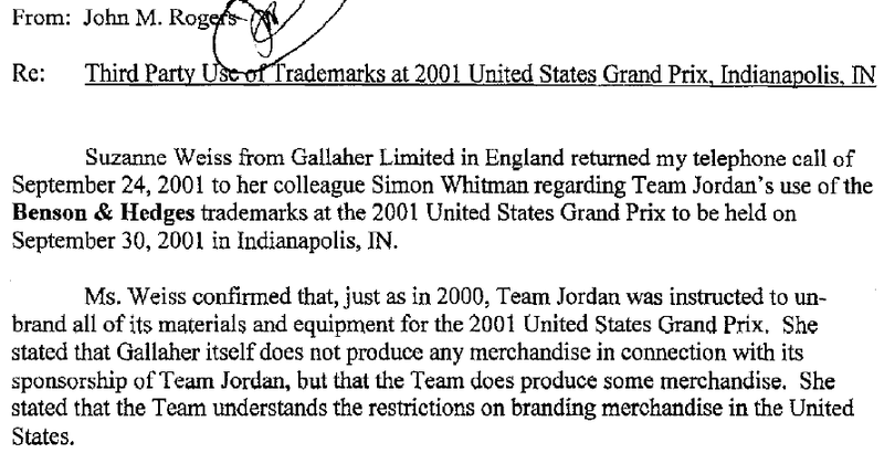 Illustration for article titled Ferrari, Jordan Sponsor Bumped by Penske at USGP, Firm Policies Itself